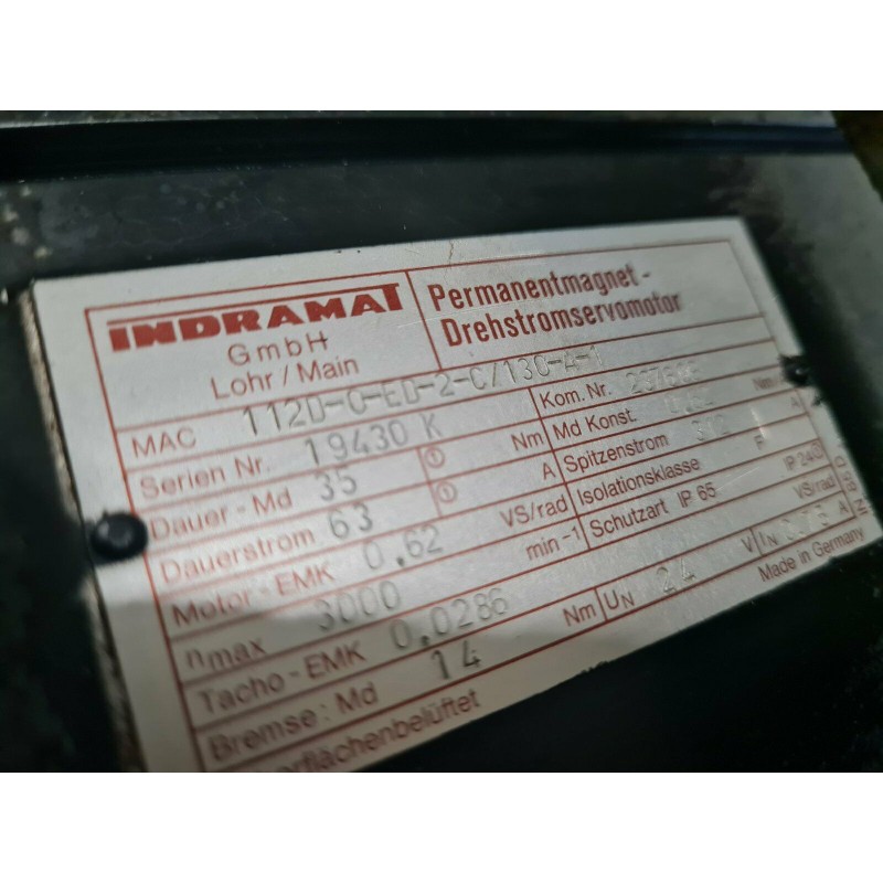 INDRAMAT 112D-0-ED-2-C/130-A-1 Drehstromservomotor von MH1000C