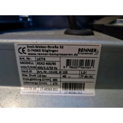 Kompressor / Kolbenkompressor Renner REKO 400/90